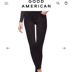 Good American suede like black jeans